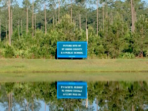 St Johns County public school sign